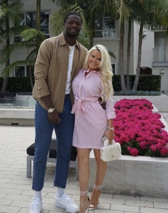 Kendra Shaw with her husband, Julius Randle.